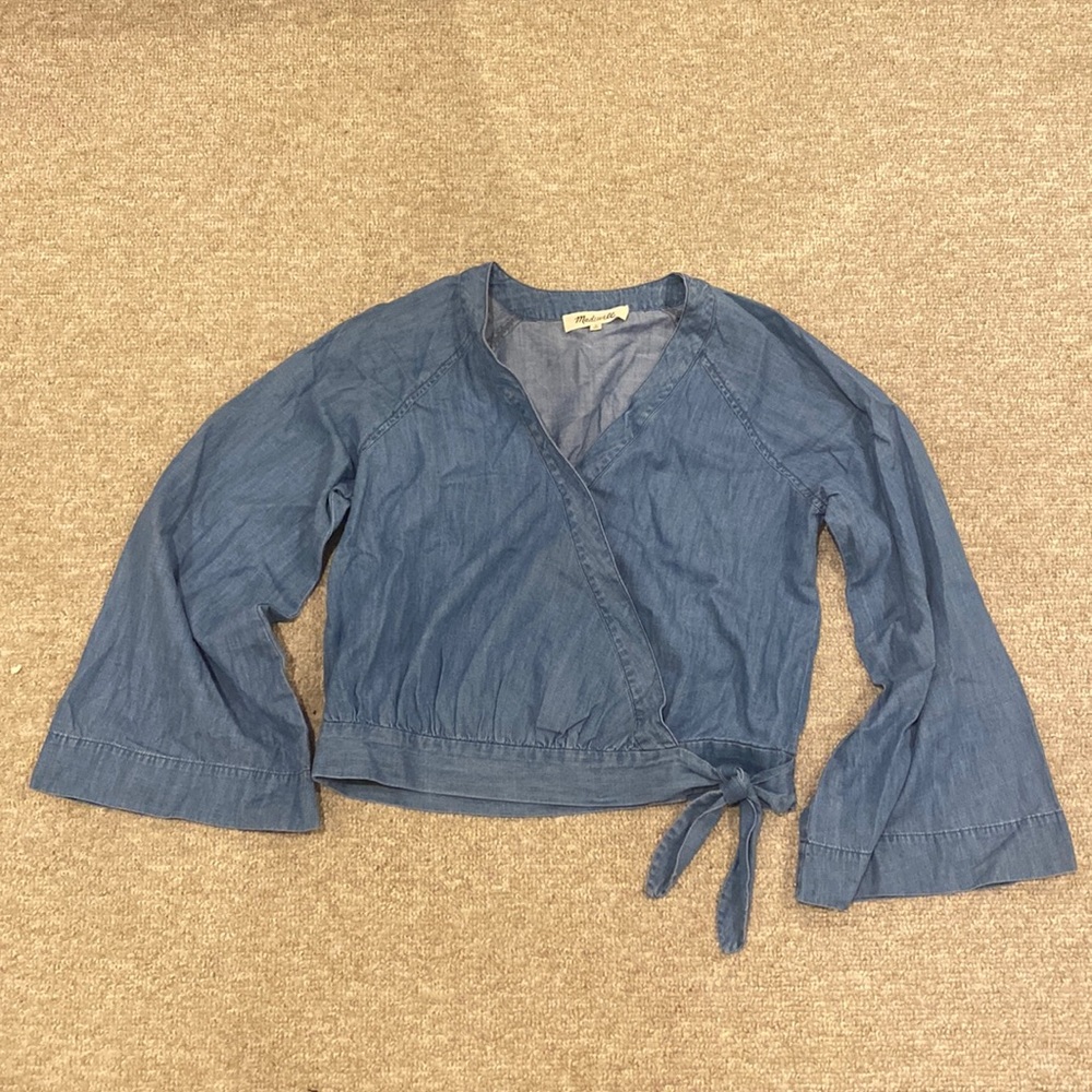 Never worn Madewell denim blouse